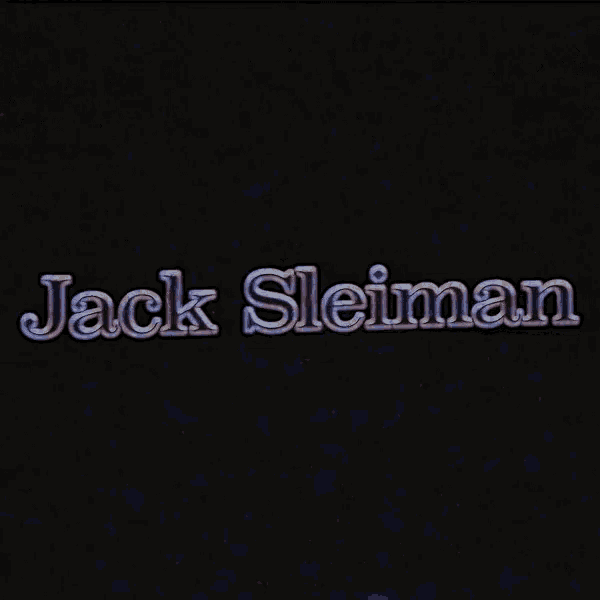 a black background with the name jack sieman written in blue