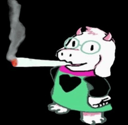 Ralsei Deltarune Meme - Ralsei Deltarune Smoking - Discover & Share GIFs