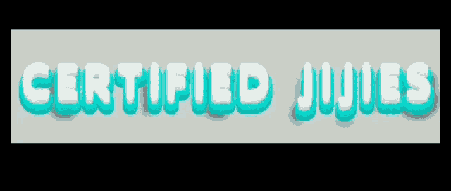 the word certified is written in blue and white