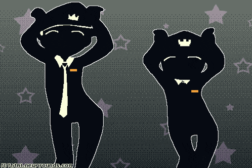 a drawing of a man and a woman with a crown on their heads is from the website 70thint.newgrounds.com