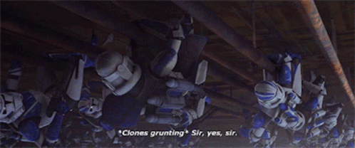 Star Wars Clone Troopers GIF - Star Wars Clone Troopers Sir Yes Sir GIFs