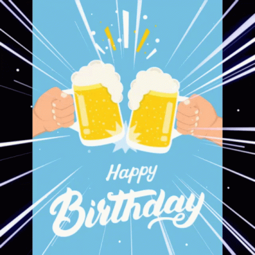 Happy Birthday Beer GIF - Happy Birthday Beer Cheers GIFs