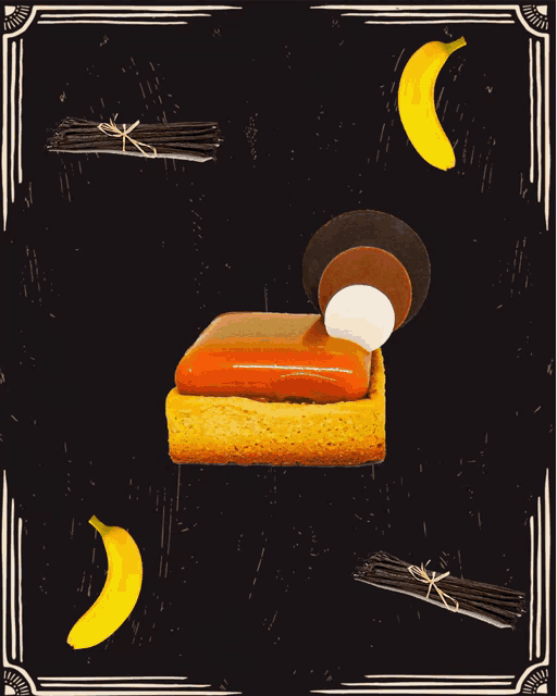 an advertisement for inca pasteleria by karla rodriguez shows a dessert