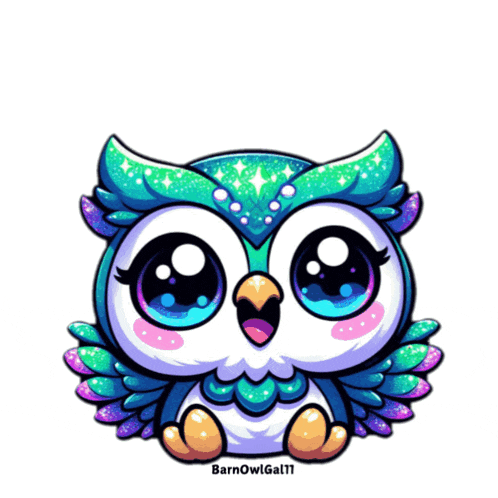 a colorful owl with the word hye written above it
