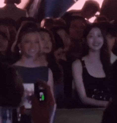 a crowd of people are sitting in a stadium watching a concert .