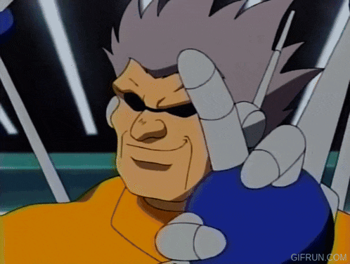 a cartoon character is giving the middle finger and the website gifrun.com can be seen in the corner
