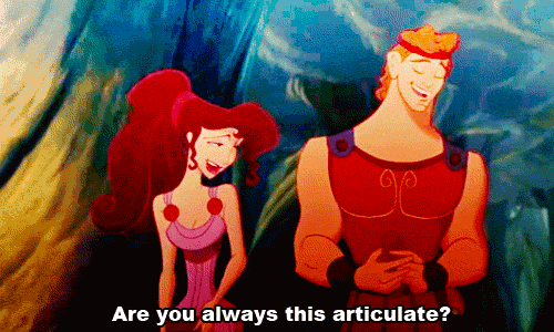 a cartoon of hercules and megara from hercules