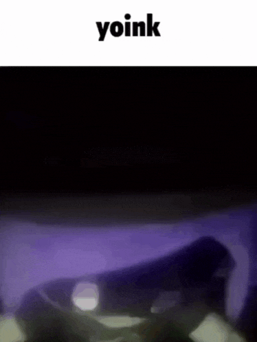 a purple background with the word yoink written on it