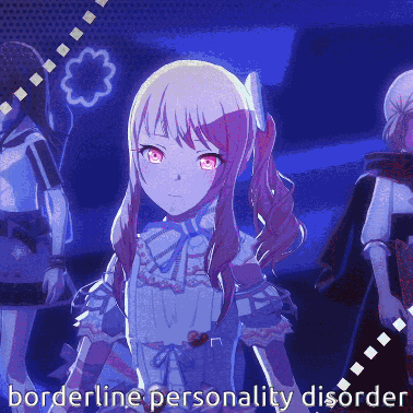 a picture of a girl with the words " borderline personality disorder " on the bottom