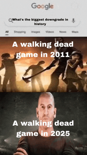 a walking dead game in 2011 is being advertised on google