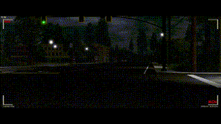 a pixelated image of a fire truck that says ' rescue ' on the side