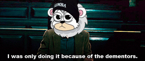 a cartoon of a bear wearing a kumba hat