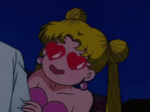 a cartoon of a girl wearing sunglasses with heart shaped lenses