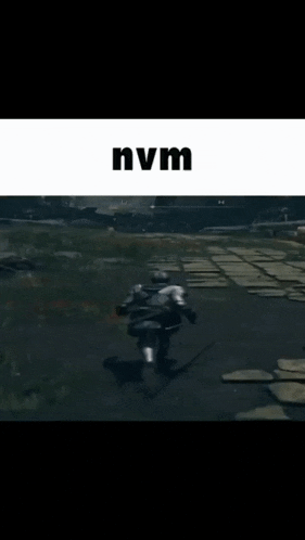 a video game scene with the word nvm on the bottom