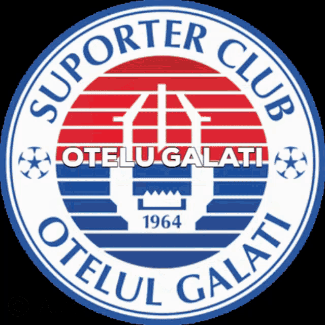 a red white and blue logo for suporter club otelu galati 1964