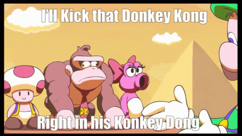 Donkey Kong Mario GIF - Donkey Kong Mario Kick GIFs