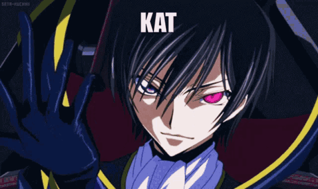a picture of a person with kat written above them