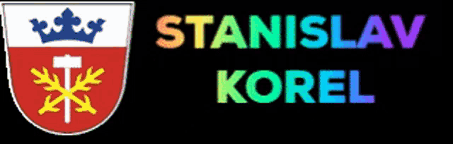 a rainbow colored logo for stanislav korel