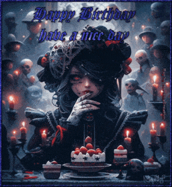 Gothic Goth Birthday GIF - Gothic Goth Birthday Happy Birthday Gif GIFs