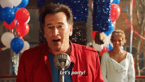 Getting Down To Business GIF - Party Celebrate Ash Vs Evil Dead GIFs