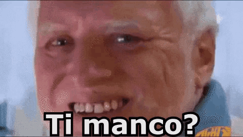 an older man is smiling and says ti manco