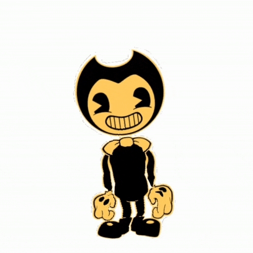 bendy from bendy and the ink machine is a cartoon character with a broken arm .