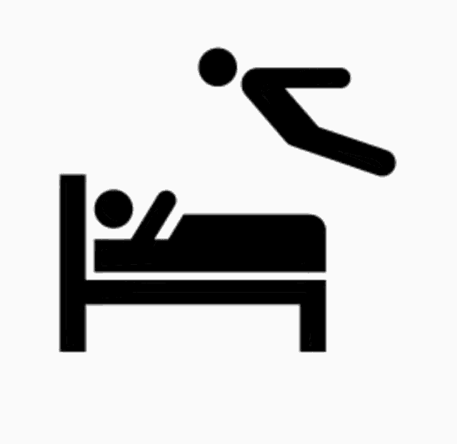 a drawing of a person laying in a bed