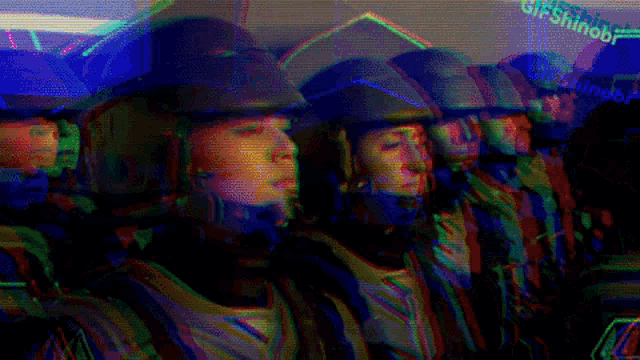 a group of soldiers are standing in a line with the words i 'm doing my part