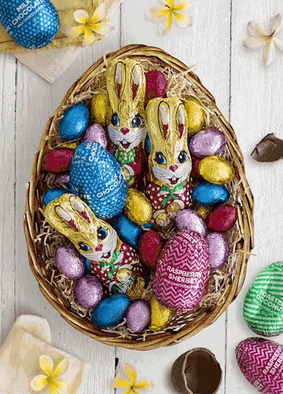 Easter Basket Chocolate GIF - Easter Basket Chocolate Bunny GIFs