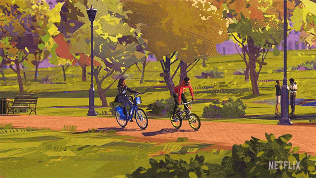 Riding A Bike Jabari GIF - Riding A Bike Jabari Meadow GIFs