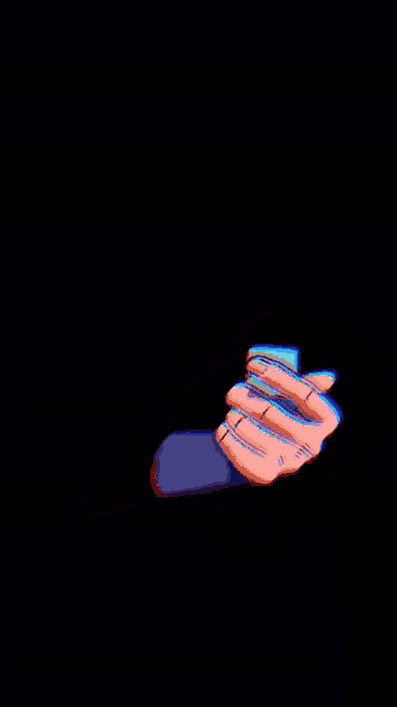 a cartoon drawing of a person with a blue light behind them