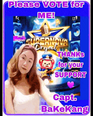 a poster that says " please vote for me "