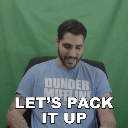 Lets Pack It Up Rudy Ayoub GIF - Lets Pack It Up Rudy Ayoub Lets Finish This GIFs