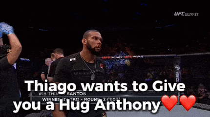 a thiago wants to give you a hug anthony advertisement