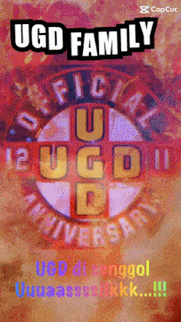 a poster that says ' ugd family official 12 ugd ii anniversary ' on it