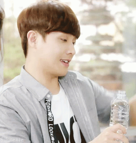 Lee Joon Open Bottle Cap GIF - Lee Joon Open Bottle Cap Smiling GIFs