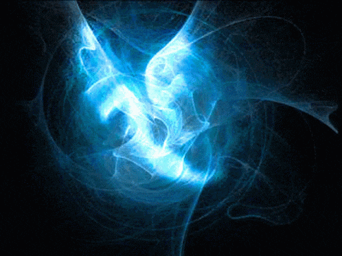 a computer generated image of a blue glowing object
