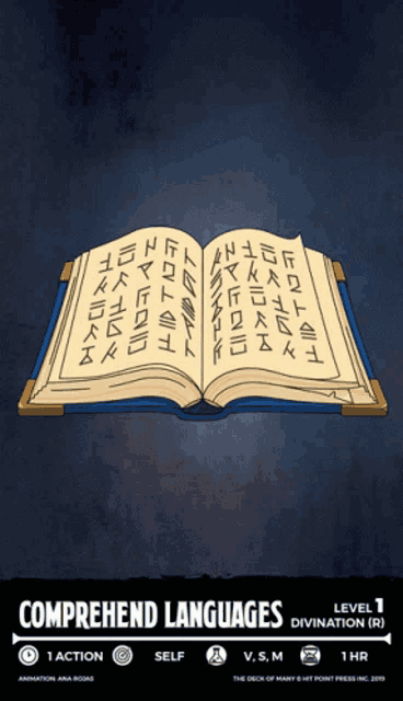 a book is open to a page which says comprehend languages