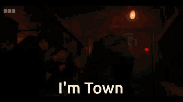 a pixelated image with the words i 'm town on the bottom