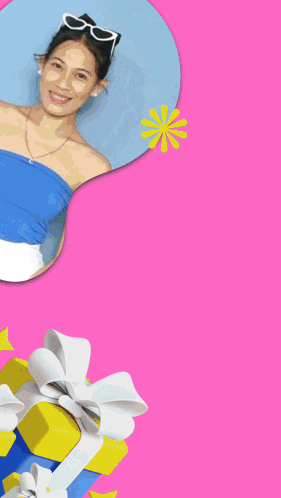 a pink background with a picture of a woman and the date of june 11 2024