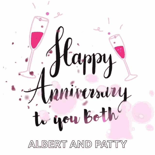 a happy anniversary to you both albert and patty