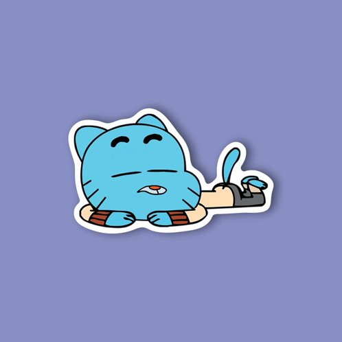 gumball from the amazing world of gumball laying down