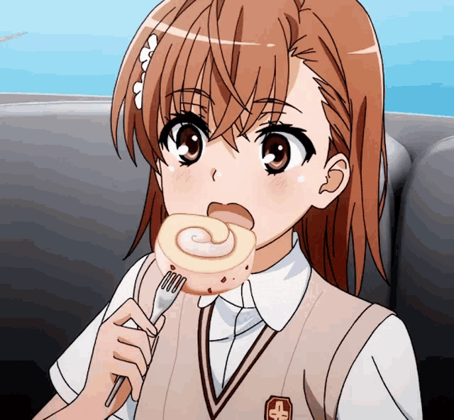 Mikoto Misaka Eating GIF - Mikoto Misaka Eating GIFs