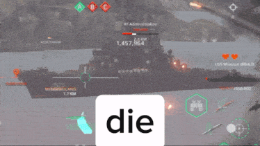 a screenshot of a video game with the word die at the top