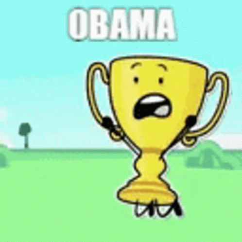 Obama Inanimate Insanity GIF - Obama Inanimate Insanity Trophy GIFs