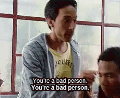 Abed Community GIF - Abed Community Youre A Bad Person GIFs