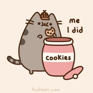 Found Cookies GIF - Found Cookies Pusheen GIFs