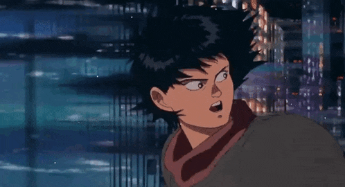a close up of a person 's face in a cartoon .