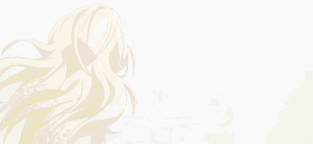a blonde anime girl with long hair and blue eyes