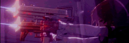 a person is holding a gun in their hand in a video game .